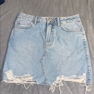 Jean ripped skirt